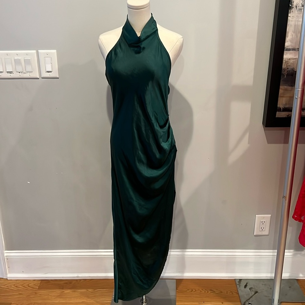 Green evening gown